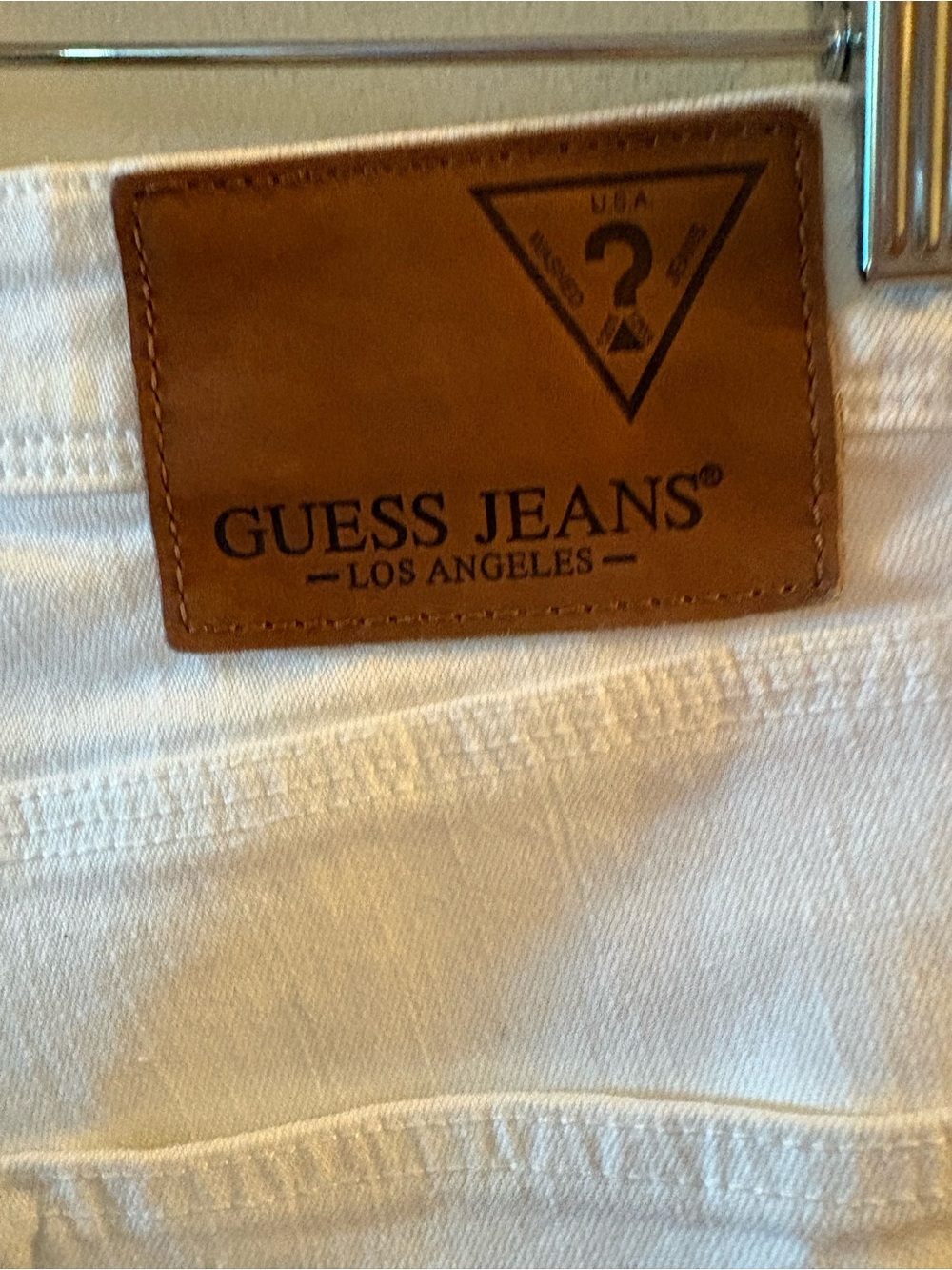 GUESS Men’s White Skinny Fit Denim Jeans Slim Tapered Leg, Sz 32, like new. - Picture 5 of 12
